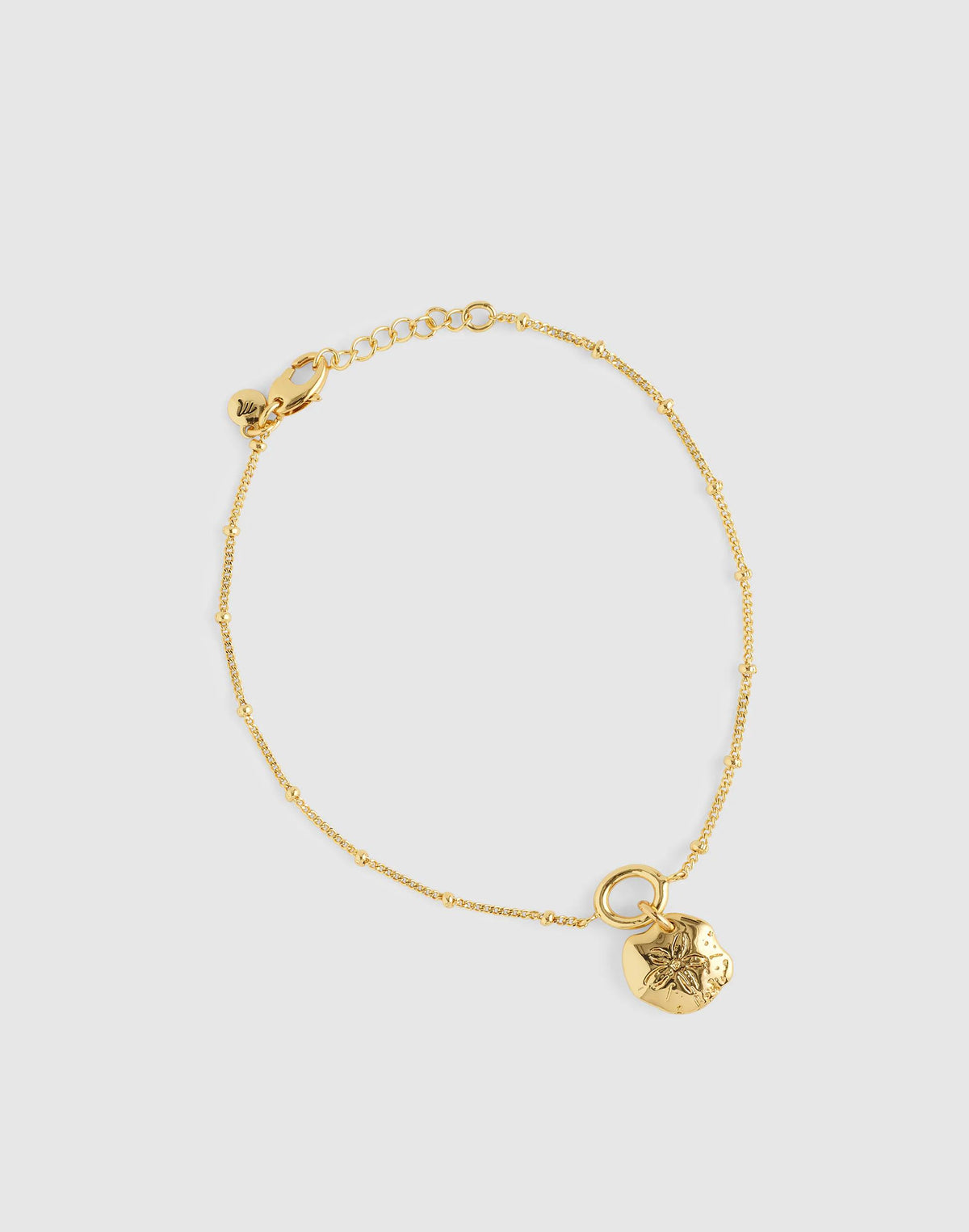 Sand Dollar Charm Anklet Antique Gold | Madewell