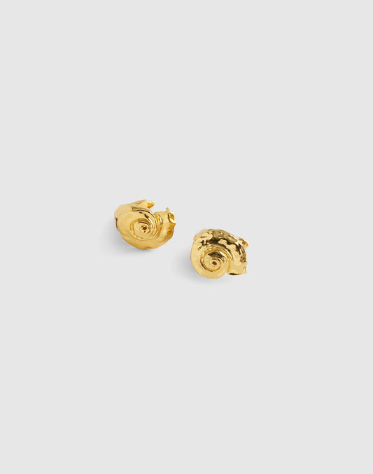 Shell Hoop Earrings Antique Gold | Madewell