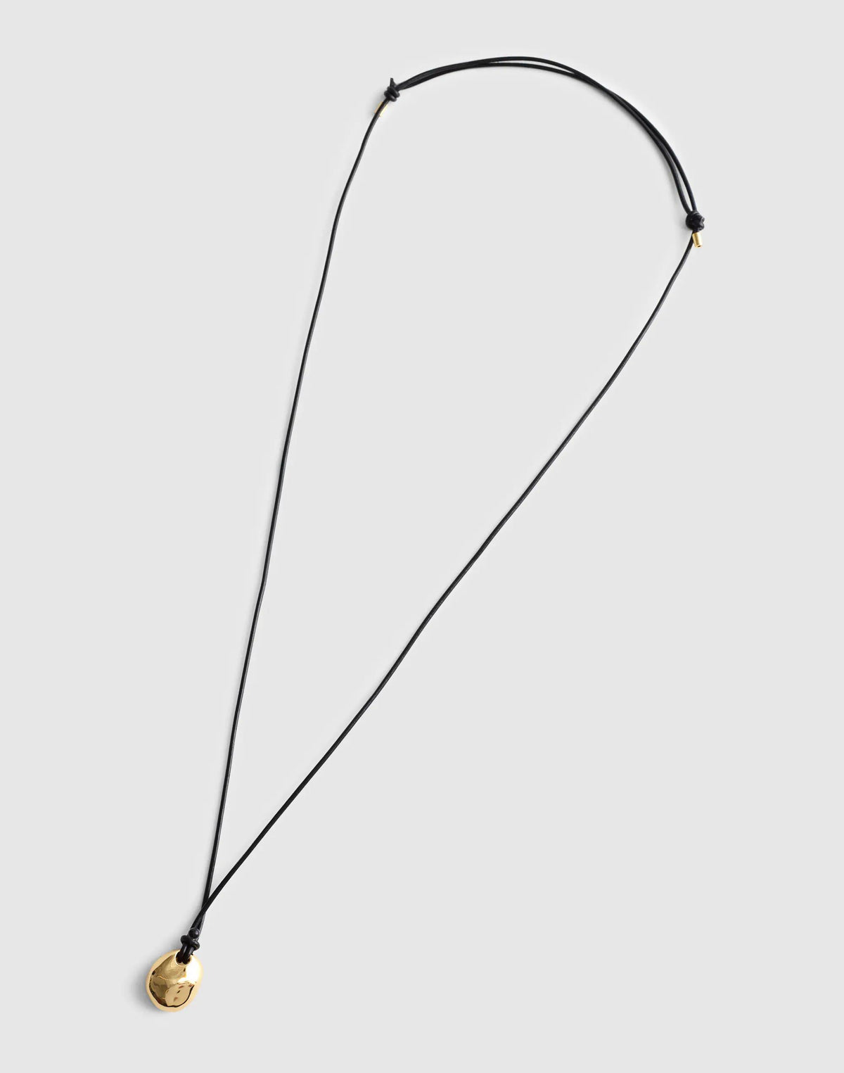 Sculptural Pendant Leather Necklace Antique Gold | Madewell