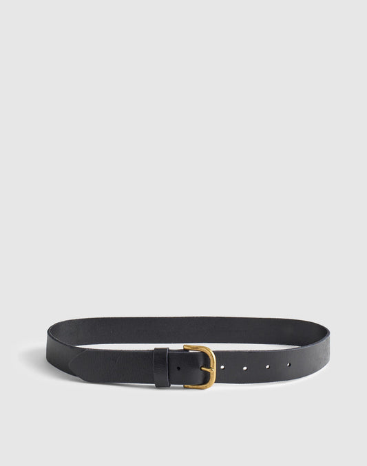 The Everyday Belt in Leather True Black | Madewell