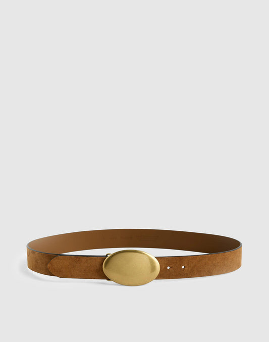 Oval Plaque-Buckle Belt Aged Cognac | Madewell