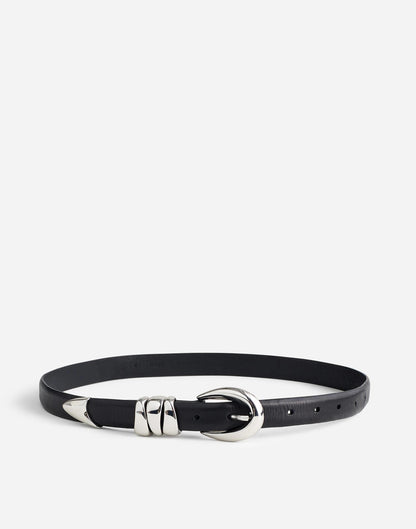 Triple Metal Keeper Belt True Black | Madewell