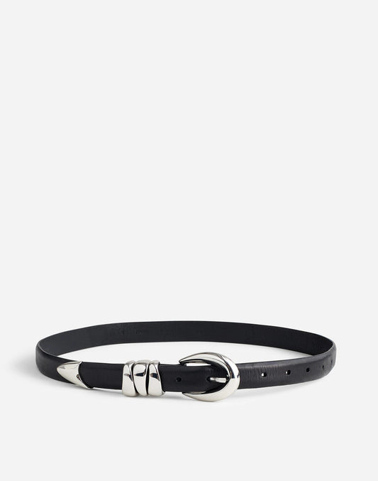 Triple Metal Keeper Belt True Black | Madewell