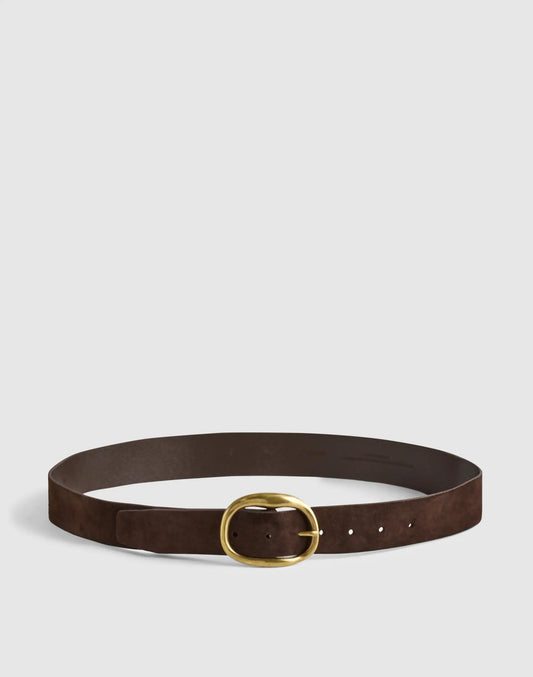 Oval-Buckle Belt Dark Carob | Madewell