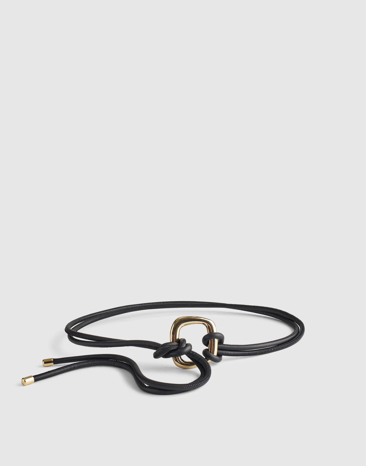 Sculpted-Buckle Tie Belt True Black | Madewell
