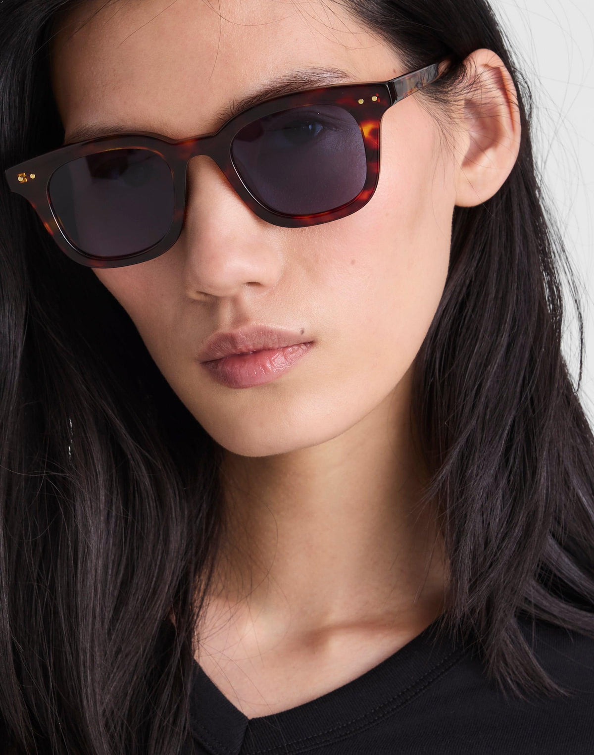 The Norah Sunglasses Dark Tortoise | Madewell