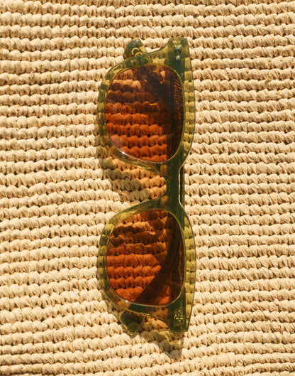 The Norah Sunglasses Retro Green | Madewell