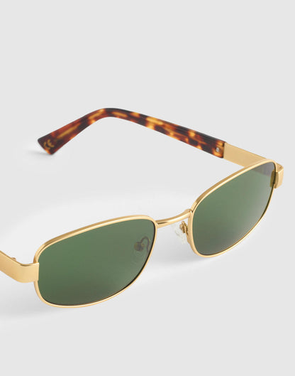 The Codi Rectangular Sunglasses Vintage Gold | Madewell