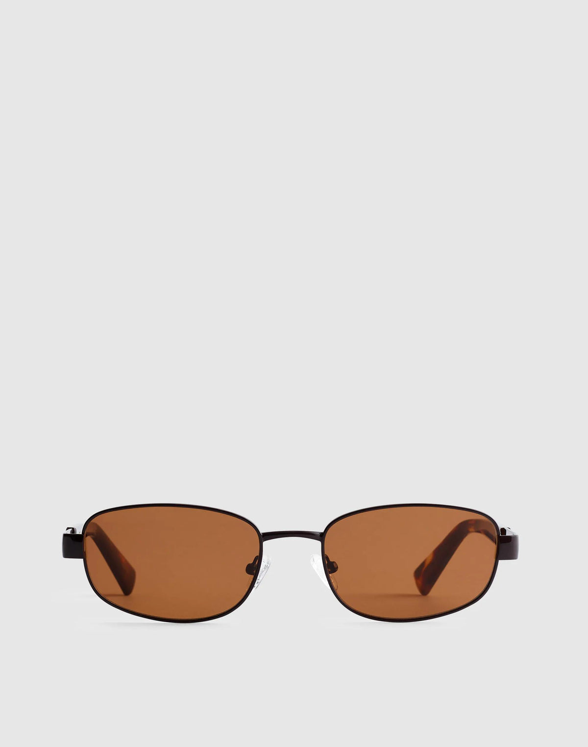 The Codi Rectangular Sunglasses Dark Brown | Madewell