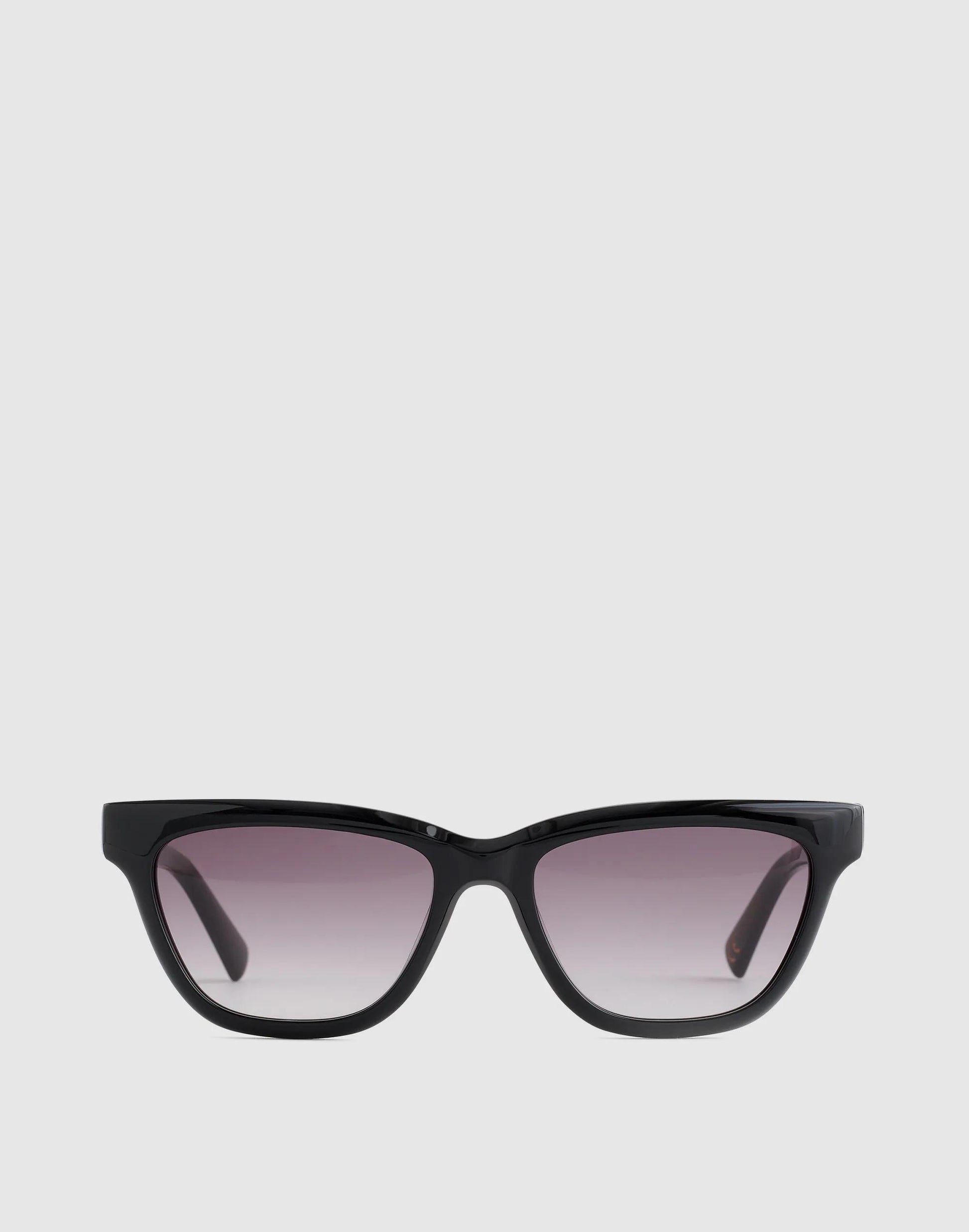 The Delia Angular Sunglasses True Black | Madewell