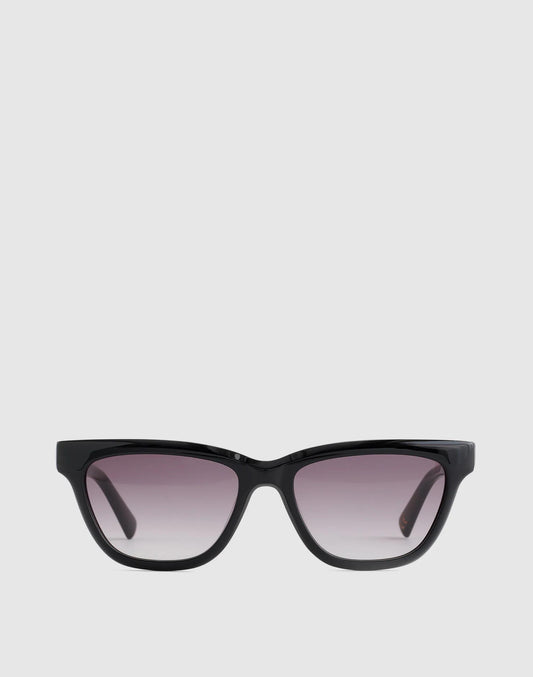 The Delia Angular Sunglasses True Black | Madewell
