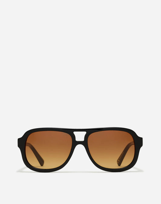 Logaan Aviator Sunglasses True Black | Madewell