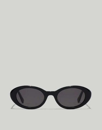 Russell Oval Sunglasses True Black | Madewell