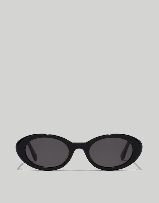 Russell Oval Sunglasses True Black | Madewell