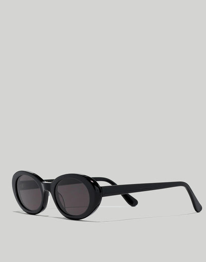 Russell Oval Sunglasses True Black | Madewell