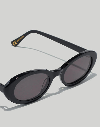 Russell Oval Sunglasses True Black | Madewell