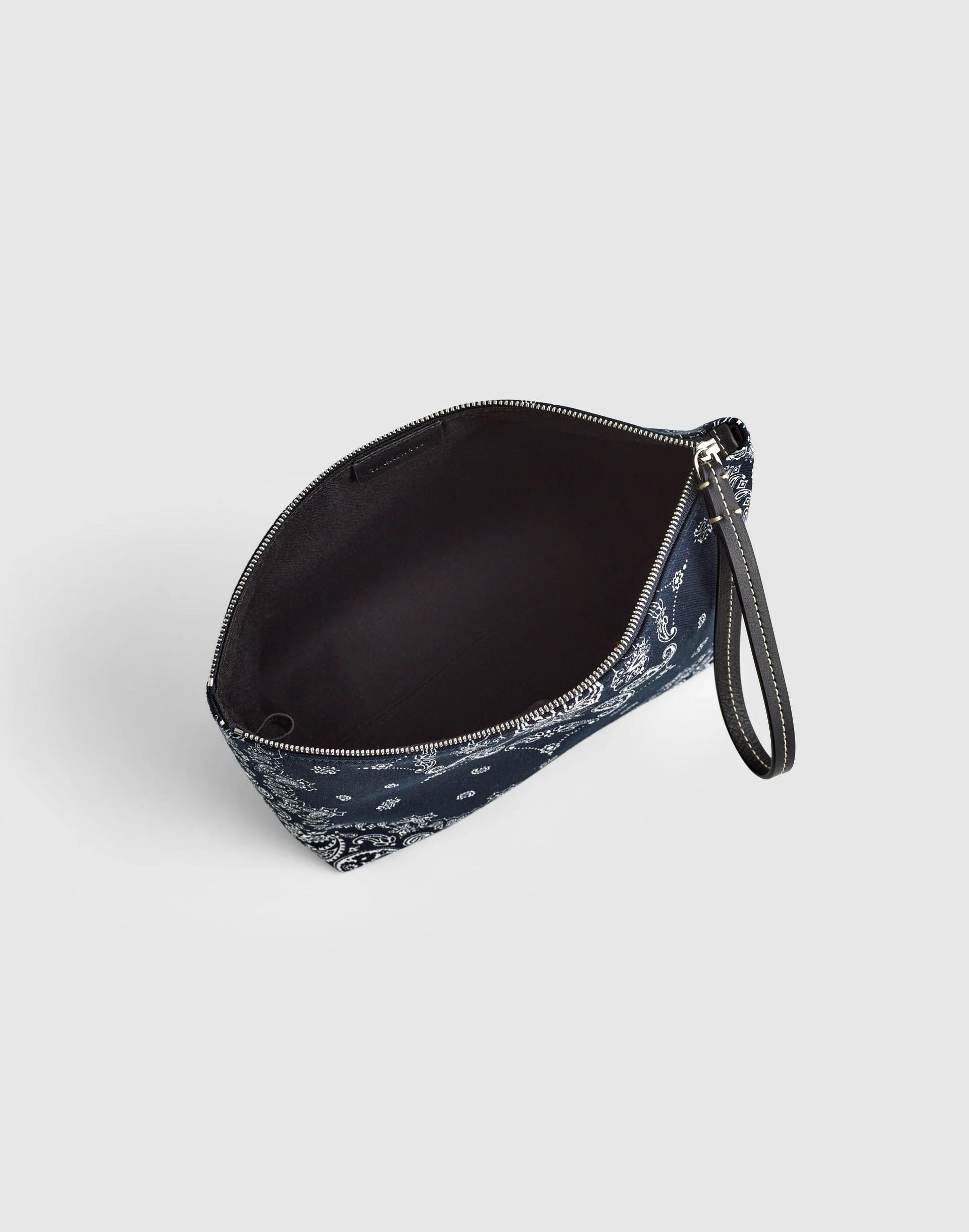 Bandana-Print Zip Pouch Classic Navy Multi | Madewell