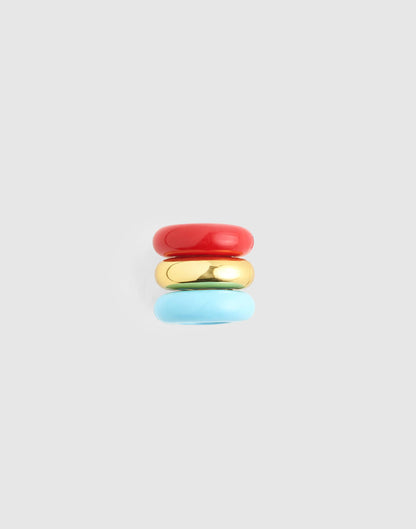 Donut Bead Clip Set Frosted Sky | Madewell