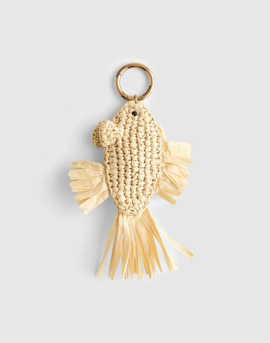 Crochet Fish Bag Charm Natural Multi | Madewell