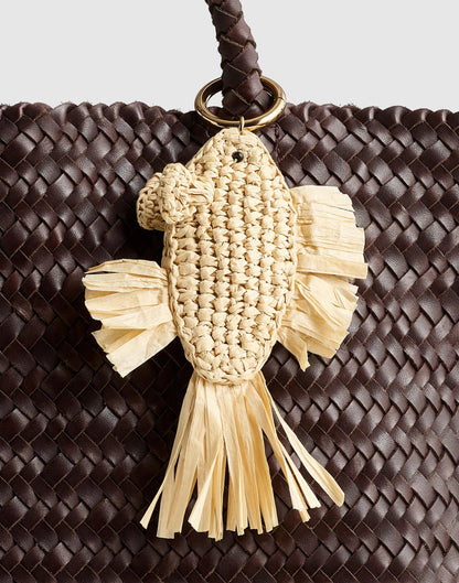 Crochet Fish Bag Charm Natural Multi | Madewell