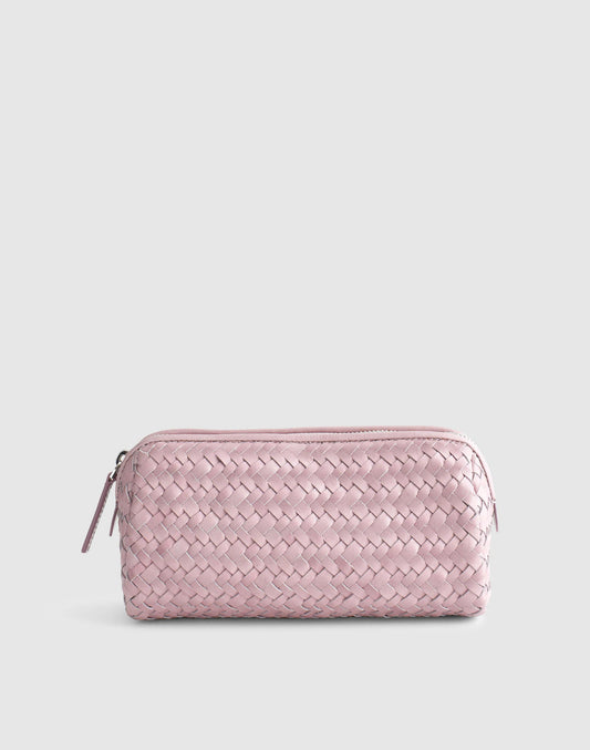 The Signature Woven Zip Pouch Marble Lilac | Madewell