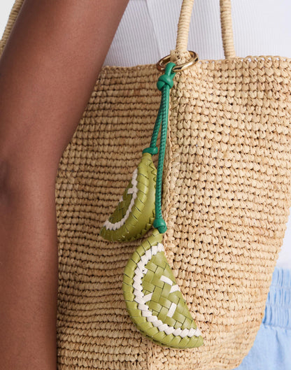 Woven Citrus Bag Charm Lime Slice | Madewell