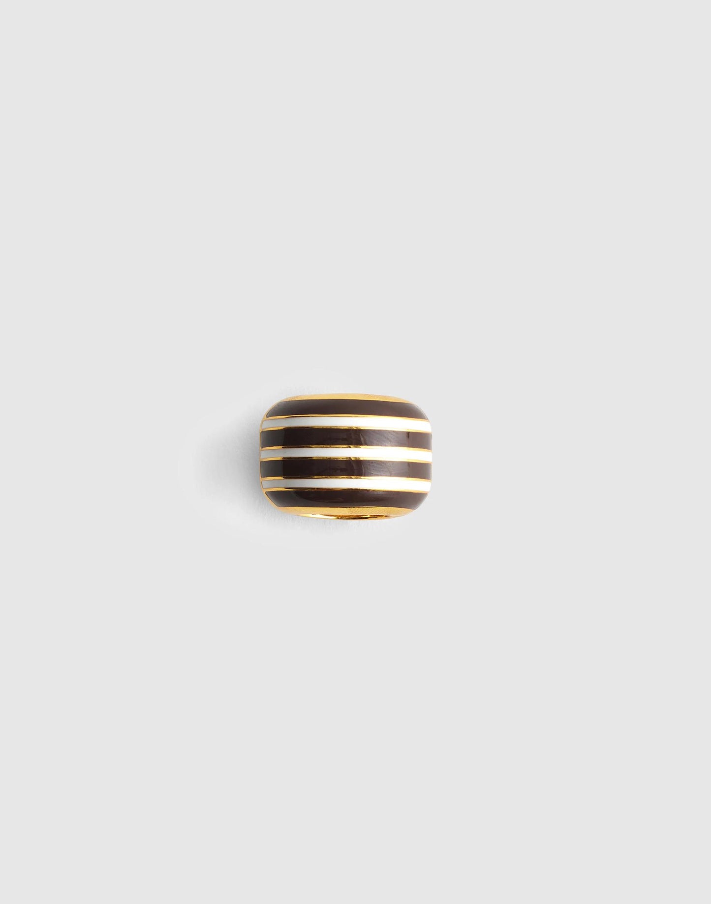 Striped Enamel Bead Clip Chocolate Plum | Madewell