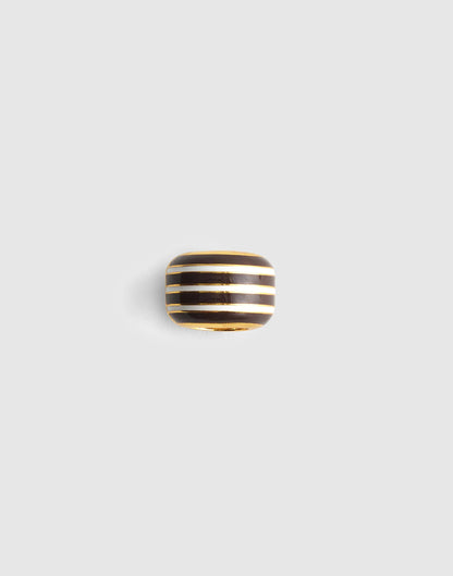 Striped Enamel Bead Clip Chocolate Plum | Madewell