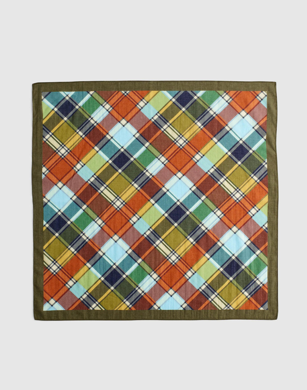 Organic Cotton Bandana Multi Plaid Faded Ivy | Madewell