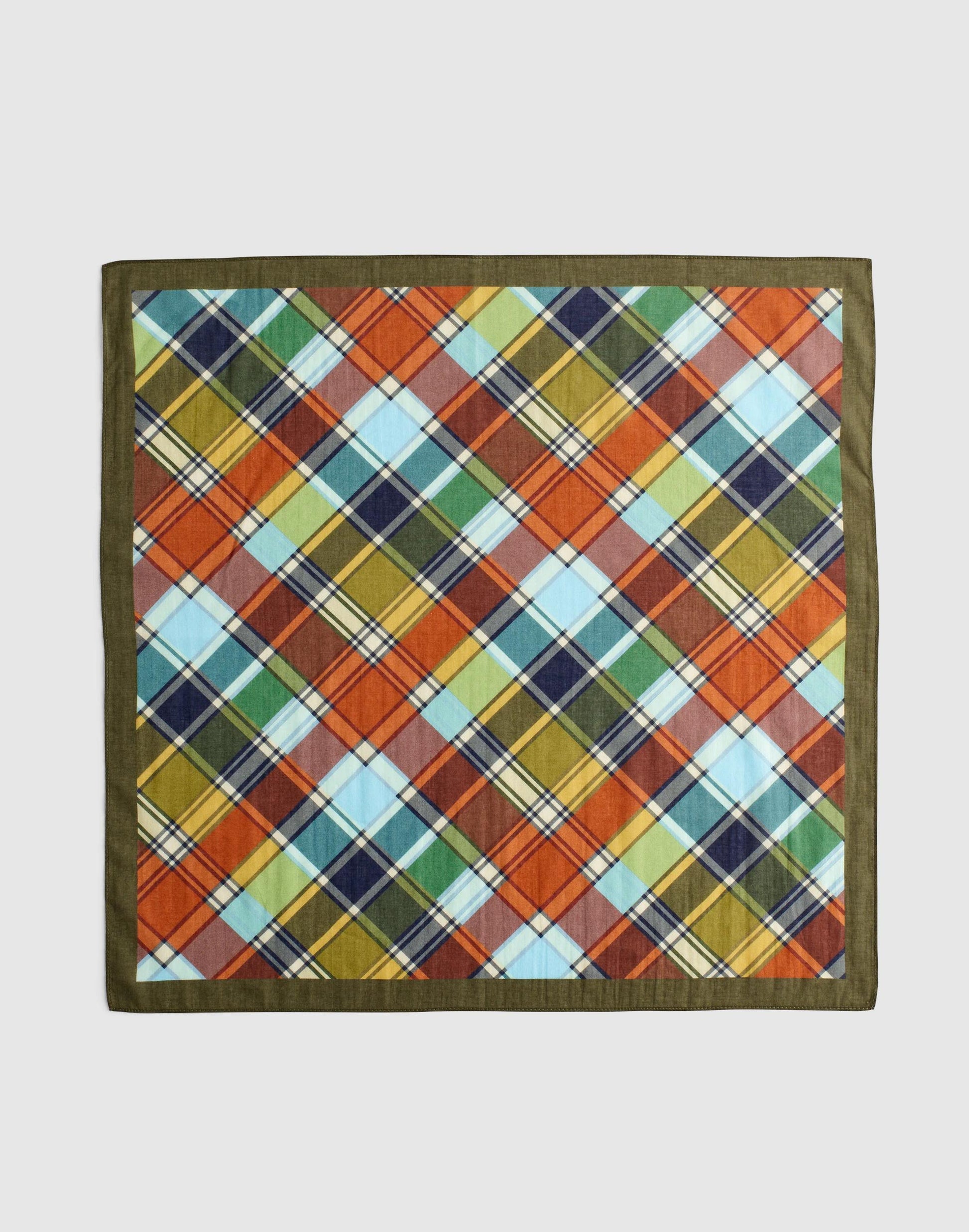 Organic Cotton Bandana Multi Plaid Faded Ivy | Madewell