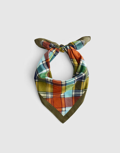 Organic Cotton Bandana Multi Plaid Faded Ivy | Madewell