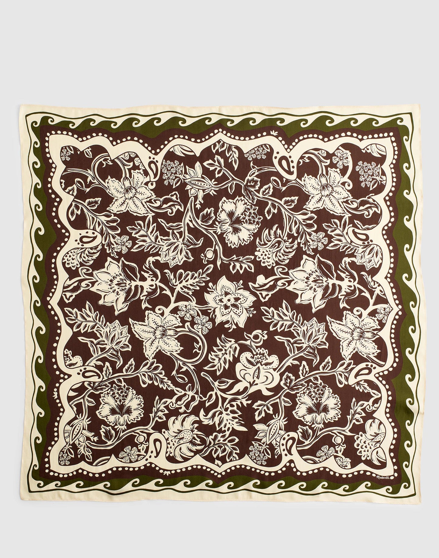 Medium Silk Bandana Dark Brown | Madewell