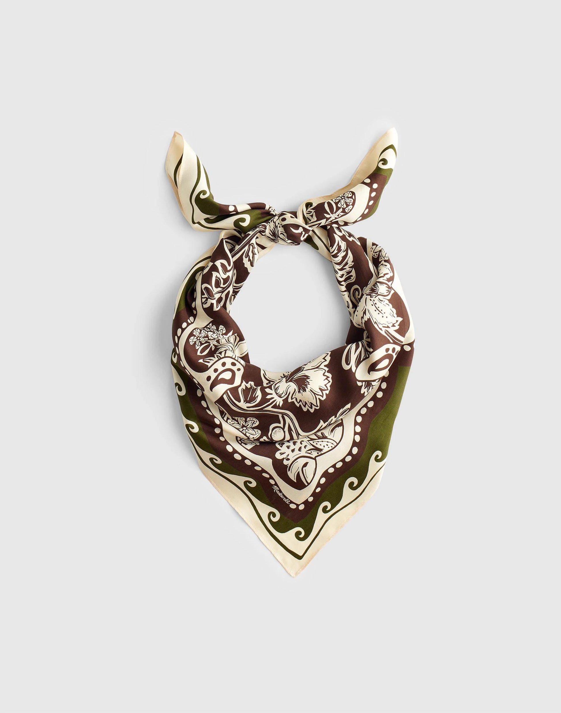Medium Silk Bandana Dark Brown | Madewell