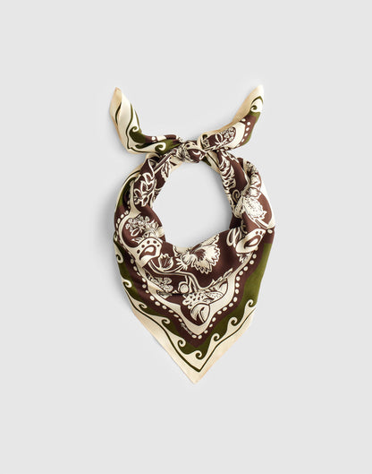 Medium Silk Bandana Dark Brown | Madewell