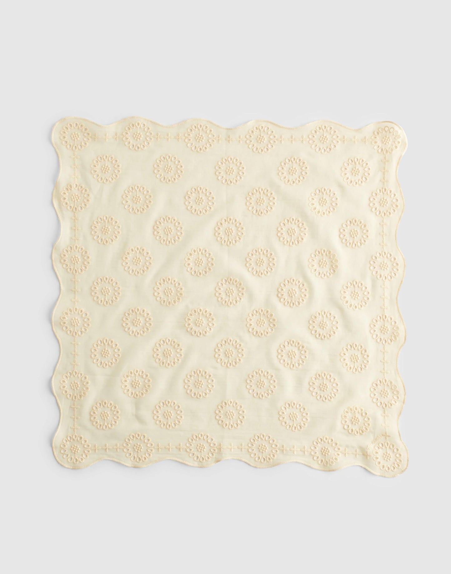 Organic Cotton Eyelet Bandana Vanilla | Madewell