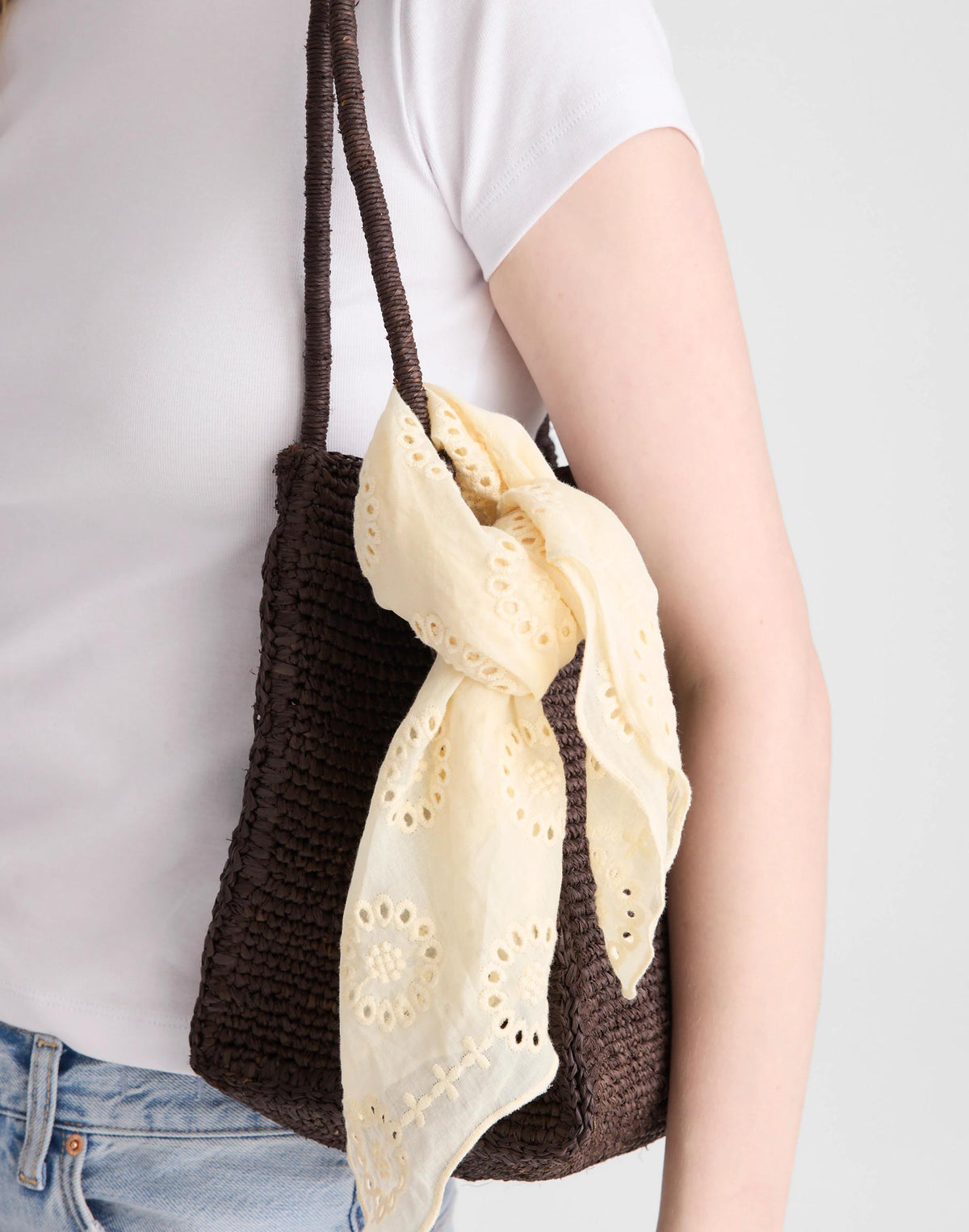 Organic Cotton Eyelet Bandana Vanilla | Madewell
