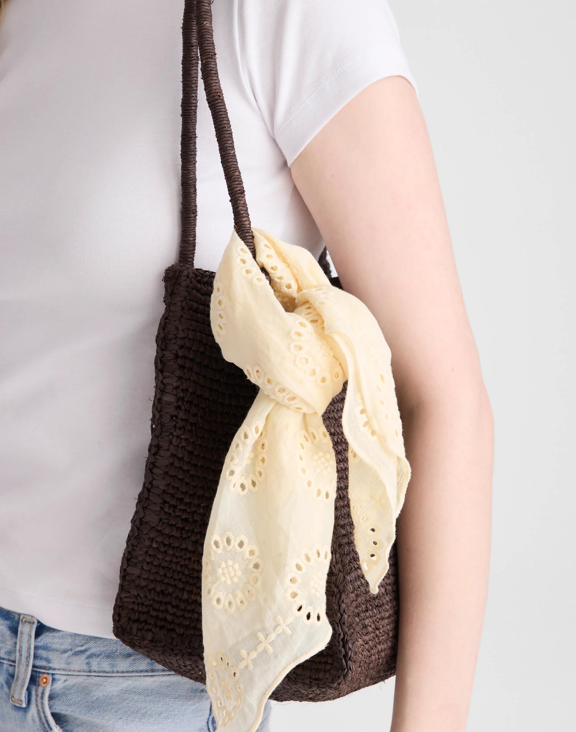Organic Cotton Eyelet Bandana Vanilla | Madewell