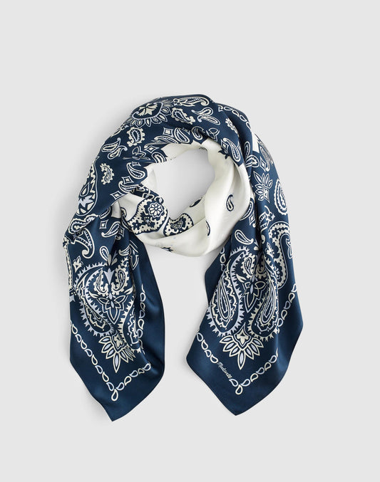 Madewell x Shopbop Oversized Bandana in Silk Classic Indigo | Madewell