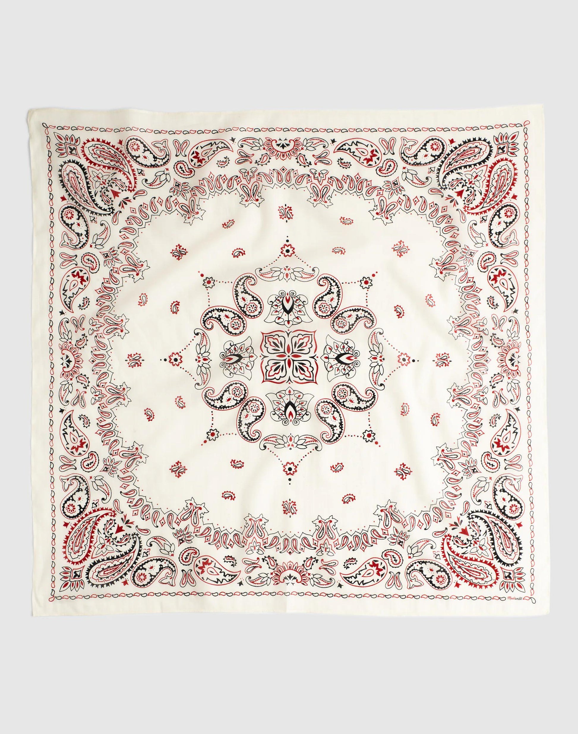 Medium Bandana in Cotton Primavera Md Vintage Ivory | Madewell