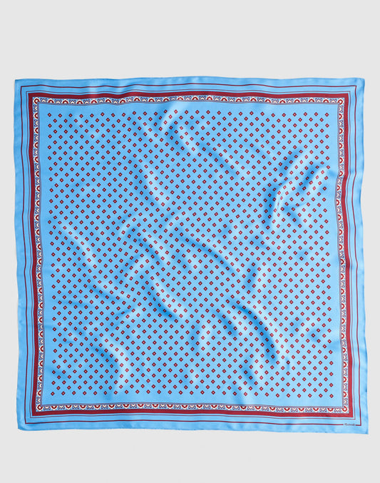 Medium Silk Bandana Retro Blue | Madewell