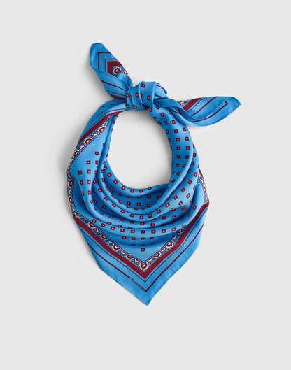 Medium Silk Bandana Retro Blue | Madewell