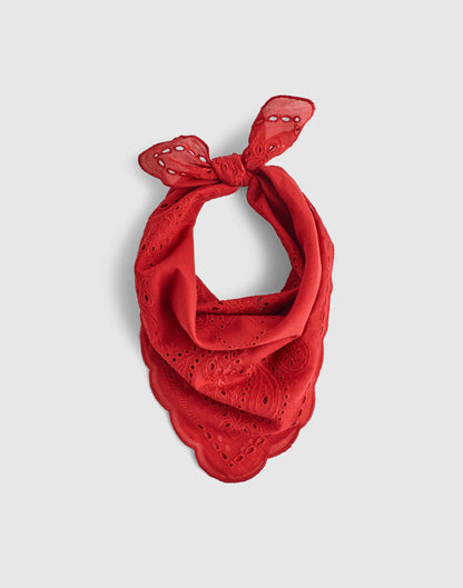 Organic Cotton Eyelet Bandana Bandana Eyelet Chilli Pepper | Madewell