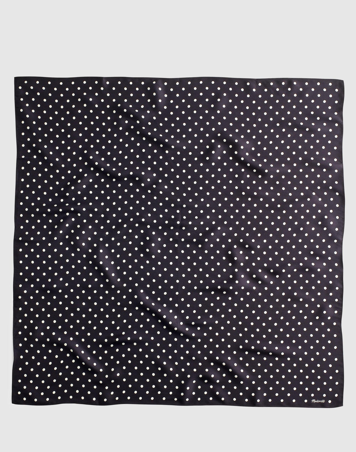 Medium Silk Bandana Mid Dot Jet Black | Madewell