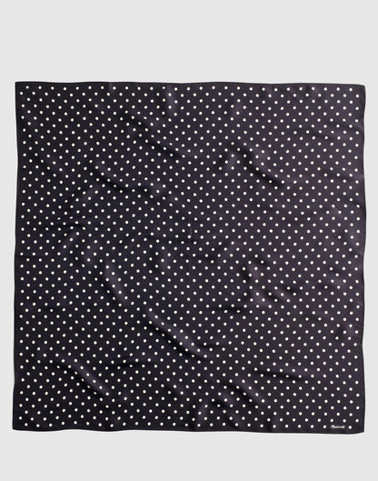 Medium Silk Bandana Mid Dot Jet Black | Madewell