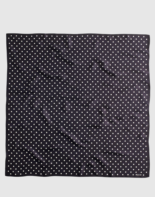 Medium Silk Bandana Mid Dot Jet Black | Madewell
