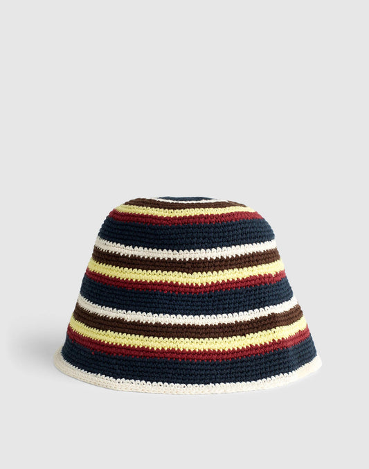 Crochet-Knit Bucket Hat Classic Navy | Madewell