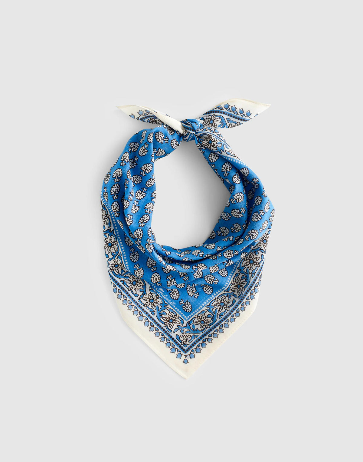 Organic Cotton Bandana Blockprintbandana Retroblue | Madewell