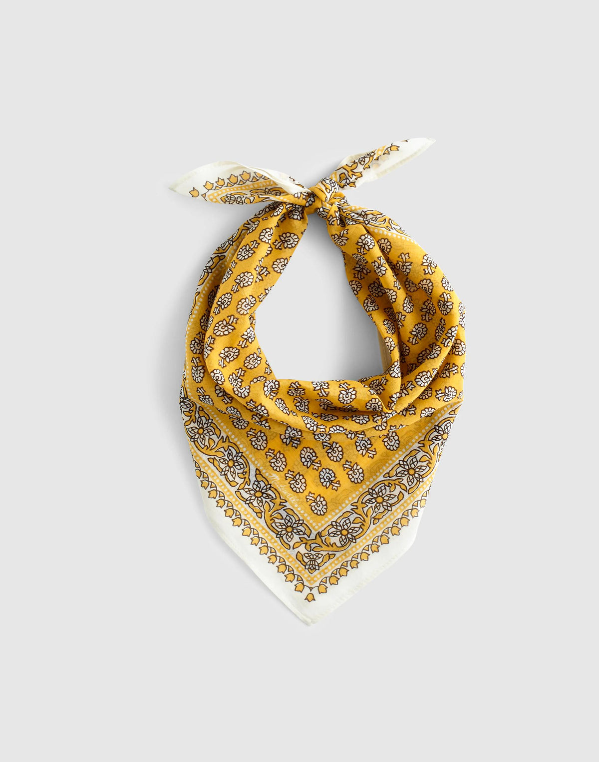 Organic Cotton Bandana Blockprintbandana Chamomile | Madewell