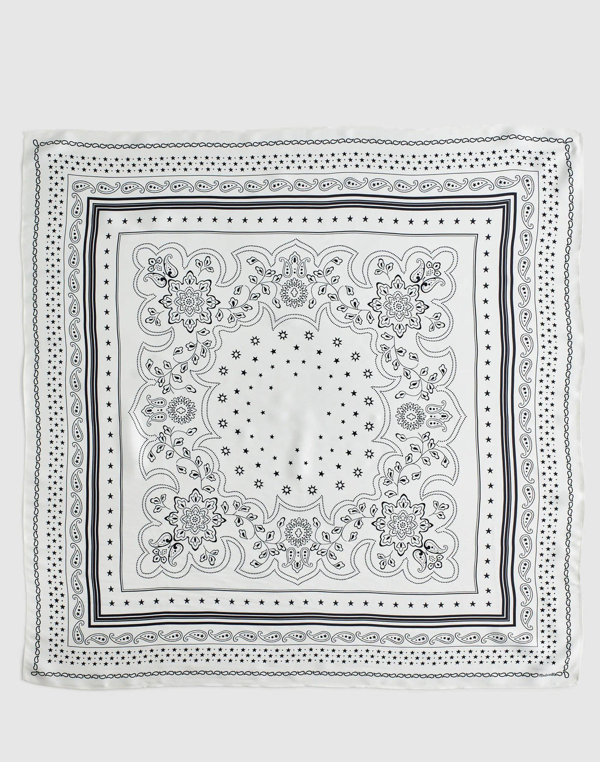 Medium Silk Bandana White | Madewell