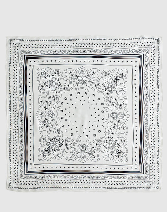 Medium Silk Bandana White | Madewell